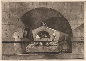 Tomb Sphinx Funerary Monument Owl Sarcophagus Supported Tomb Sphinx Funerary Monument Owl Sarcophagus Supported