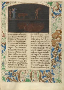 The Torment of Thieves: Tondal Leads a Cow Across a Nail-studded The Torment of Thieves: Tondal Leads a Cow Across a Nail-studded