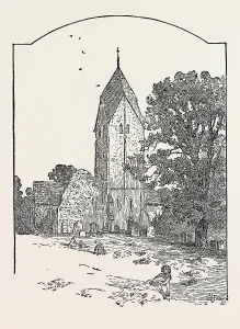 <b class=qtipBold><figcaption>Tower of Sompting Church</figcaption></b><br><em>© copyright Quint Lox Limited</em> Tower of Sompting Church