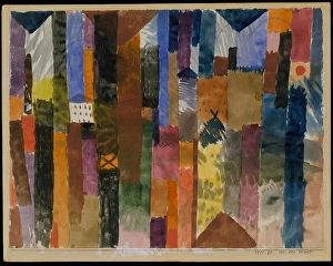 Town 1915 Watercolor paper mounted cardboard Town 1915 Watercolor paper mounted cardboard
