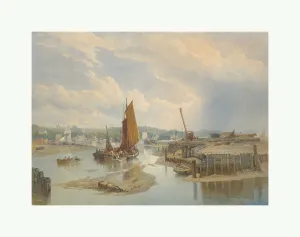 Town Estuary Low Tide 1868 Watercolor gum arabic Town Estuary Low Tide 1868 Watercolor gum arabic