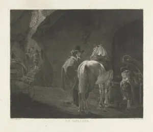 Traveler with horse for an inn, Lambertus Antonius Claessens, 1800 Traveler with horse for an inn, Lambertus Antonius Claessens, 1800