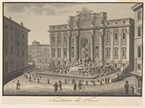 Trevi Fountain Rome late 18th-mid-19th century Trevi Fountain Rome late 18th-mid-19th century