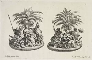 Trionfi sugar sculptures personifying virtues