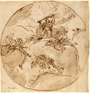 Ubaldo Gandolfi, Italian (1728-1781), The Apotheosis of San Vitale, 1781, pen Ubaldo Gandolfi, Italian (1728-1781), The Apotheosis of San Vitale, 1781, pen