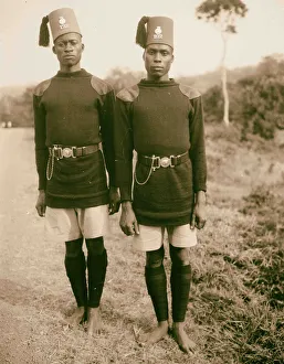 Uganda Kampala Two soldiers Jinja Road closer up Uganda Kampala Two soldiers Jinja Road closer up