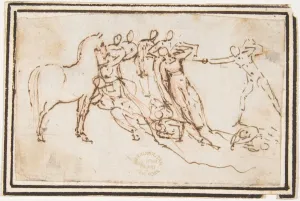 Unidentified Subject Nine Figures Horse 1624-63 Unidentified Subject Nine Figures Horse 1624-63
