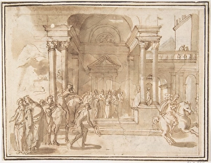Unidentified Subject Figures Palace Temple 1624-63 Unidentified Subject Figures Palace Temple 1624-63