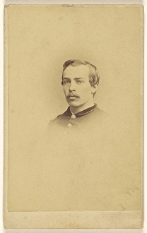 Union soldier moustache printed vignette-style Union soldier moustache printed vignette-style