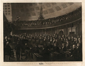 United States Senate chamber / designed by J. Whitehorne ; engraved by T. Doney.; Doney United States Senate chamber / designed by J. Whitehorne ; engraved by T. Doney.; Doney