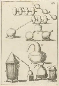 Various images retorts distillers A-D E-H Print marked top right Various images retorts distillers A-D E-H Print marked top right