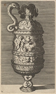Vase Sacrificial Scene 17th century late Engraving Vase Sacrificial Scene 17th century late Engraving