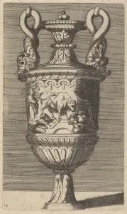 Vase Veneration Bull 17th century late Engraving Vase Veneration Bull 17th century late Engraving
