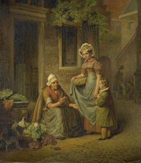 Vegetable woman, Lambertus Johannes Hansen, 1825 - 1845 Vegetable woman, Lambertus Johannes Hansen, 1825 - 1845