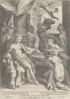 Venus Honored by Nymphs and a Faun, Jan Harmensz Venus Honored by Nymphs and a Faun, Jan Harmensz