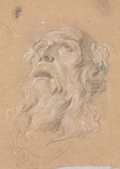 Verona Sketchbook Male head page 89 1760 Francesco Lorenzi