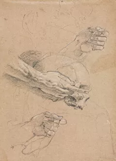 Verona Sketchbook Study hands skull page 21 1760