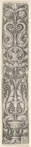Vertical Panel Candelabrum Containing Medallion Vertical Panel Candelabrum Containing Medallion