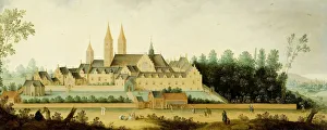 View Abbey Egmond-Binnen abbey surrounded wall View Abbey Egmond-Binnen abbey surrounded wall