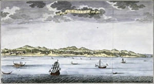 View on Ambon. Mid 18th century map by Jan van Schley View on Ambon. Mid 18th century map by Jan van Schley