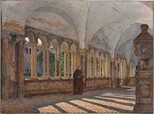 View Cloister San Giovanni Laterano Rome 1836 View Cloister San Giovanni Laterano Rome 1836