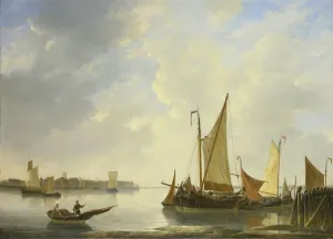 View of Dordrecht from Papendrecht, The Netherlands, Christiaan Lodewijk Willem Dreibholtz View of Dordrecht from Papendrecht, The Netherlands, Christiaan Lodewijk Willem Dreibholtz