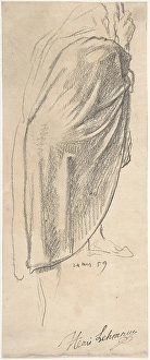 Back View Draped Male Figure Holding Staff March 24 Back View Draped Male Figure Holding Staff March 24
