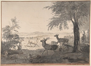 View Dyrehaven 1838 Pen brown grey ink wash light sketch View Dyrehaven 1838 Pen brown grey ink wash light sketch