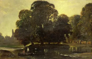 A View of Eton and the Fellows Eyot, William James Muller, 1812-1845, British A View of Eton and the Fellows Eyot, William James Muller, 1812-1845, British