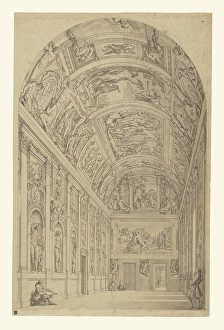 View Farnese Gallery Rome Francesco Panini Italian View Farnese Gallery Rome Francesco Panini Italian