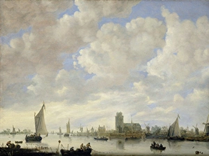 View of the Merwede at Dordrecht, The Netherlands, attributed to Jeronymus van Diest (II) View of the Merwede at Dordrecht, The Netherlands, attributed to Jeronymus van Diest (II)