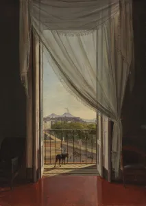 View Naples Window 1824 Franz Ludwig Catel German View Naples Window 1824 Franz Ludwig Catel German