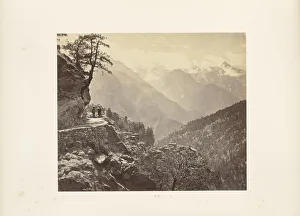 View New Road Pangi Great Chini Peaks Background View New Road Pangi Great Chini Peaks Background