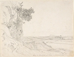 View Roman Campagna Tiber Torre Quinto 1820 Graphite View Roman Campagna Tiber Torre Quinto 1820 Graphite