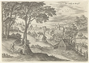 View of Saint-Gilles, Belgium, Hans Collaert (I), Hans Bol, Claes Jansz. Visscher (II) View of Saint-Gilles, Belgium, Hans Collaert (I), Hans Bol, Claes Jansz. Visscher (II)
