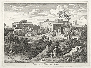 View San Vitale Rome 1810 Joseph Anton Koch Austrian View San Vitale Rome 1810 Joseph Anton Koch Austrian