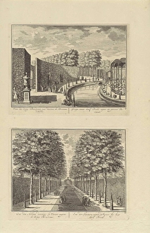 View of the semicircular closure of the garden behind Slot Zeist / View of the central View of the semicircular closure of the garden behind Slot Zeist / View of the central
