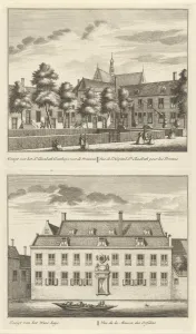 Two views in Alkmaar with the orphanage and the St. Elisabeth Hospital, The Netherlands Two views in Alkmaar with the orphanage and the St. Elisabeth Hospital, The Netherlands