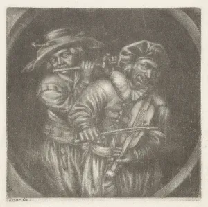 Violin Player and flutist, Jan van Somer, Adriaen Brouwer, 1655 - 1700 Violin Player and flutist, Jan van Somer, Adriaen Brouwer, 1655 - 1700