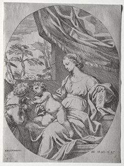 Virgin Child Infant St. John 1647 Carlo Maratti Virgin Child Infant St. John 1647 Carlo Maratti