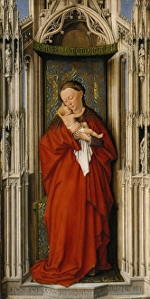 Virgin Child Niche ca 1500 Oil wood 23 x 12 1/8 Virgin Child Niche ca 1500 Oil wood 23 x 12 1/8