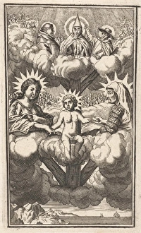 The Virgin and Child with St. Anne, print maker: Anonymous, Samuel van Hoogstraten The Virgin and Child with St. Anne, print maker: Anonymous, Samuel van Hoogstraten