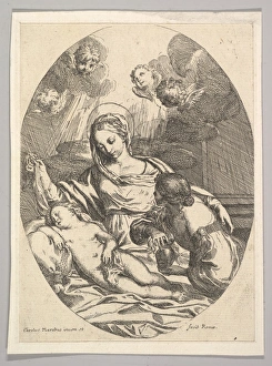 Virgin Child St Mary Magdalen Etching second state Virgin Child St Mary Magdalen Etching second state