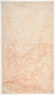 Virgin Immaculate Four Male Saints Study Dispute Virgin Immaculate Four Male Saints Study Dispute