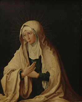Virgin Mary Half-figure left Right part diptych Virgin Mary Half-figure left Right part diptych