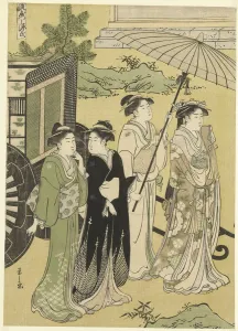 visit Elegantly dressed princess held under parasol visit Elegantly dressed princess held under parasol