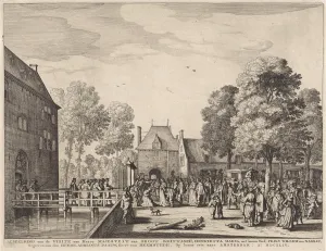 Visit of Queen Henrietta Maria to Adriaen Peacock on the Slot Heemstede, 1642, Anonymous Visit of Queen Henrietta Maria to Adriaen Peacock on the Slot Heemstede, 1642, Anonymous