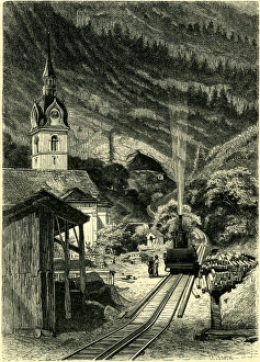 Vitznau Station on the Rigi, 1464 Feet above the Level of the Sea, Switzerland Vitznau Station on the Rigi, 1464 Feet above the Level of the Sea, Switzerland