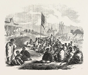 The War in New Zealand: Surrender of the Tauranga Natives at the Te Papa Station, 1864 The War in New Zealand: Surrender of the Tauranga Natives at the Te Papa Station, 1864