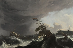 Warships in a Heavy Storm, Ludolf Bakhuysen, c. 1695 Warships in a Heavy Storm, Ludolf Bakhuysen, c. 1695